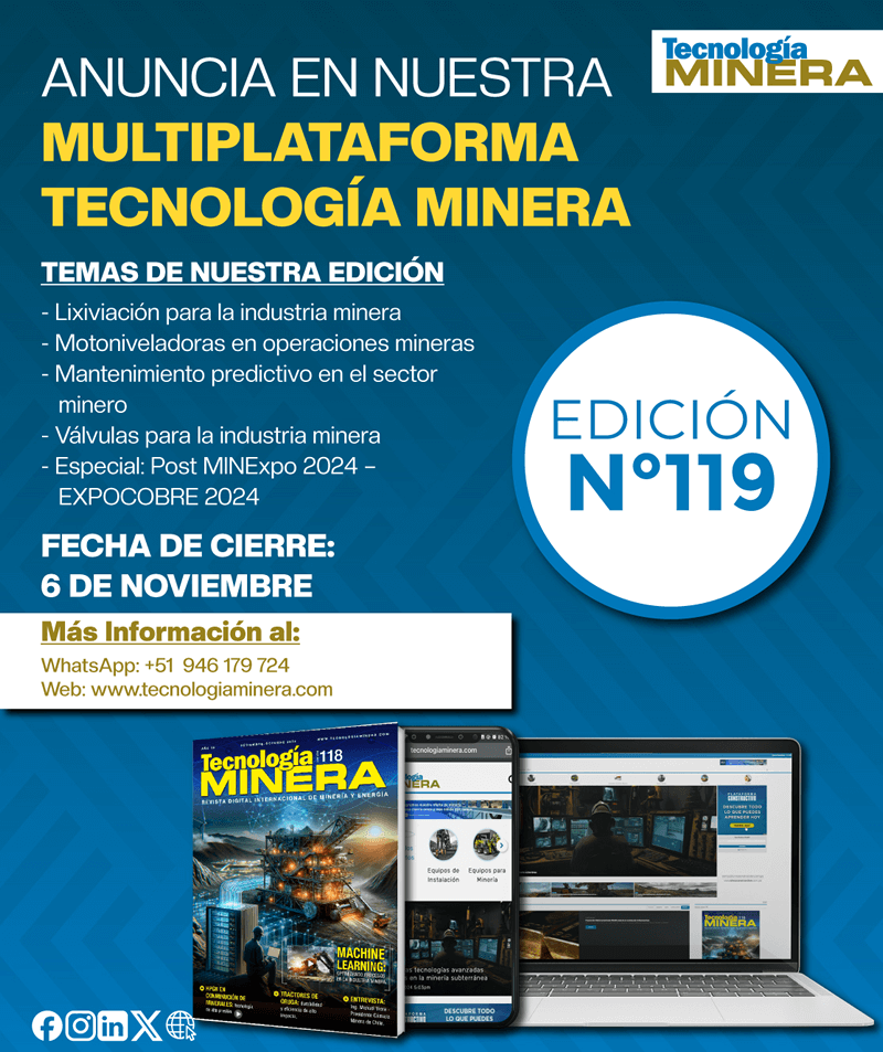 Anuncie en la Multiplataforma Tecnología Minería edición 119